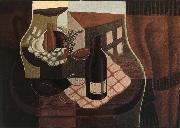 Juan Gris The small round table in front of Window oil on canvas